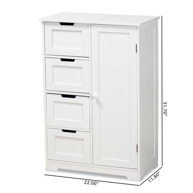 Bauer Wood 4-Drawer Bathroom Storage Cabinet Furniture, , alternate image number 7