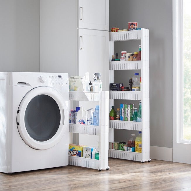 My Home™ Slim Slide-Out 3-Tier Pantry, WHITE, hi-res image number null