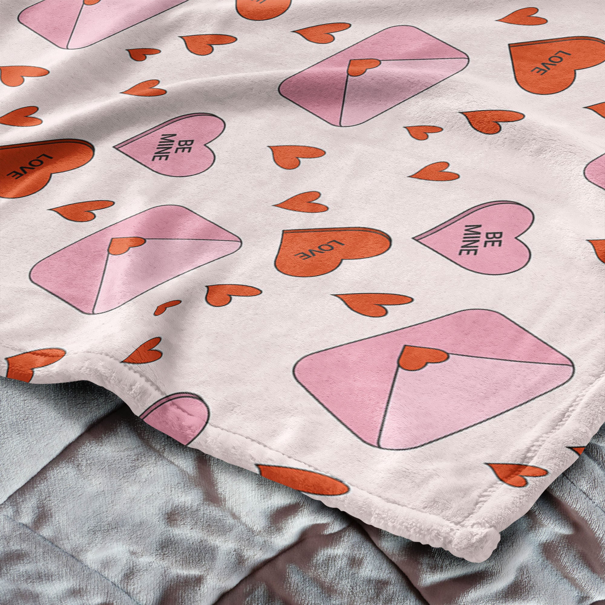 Valentine's Day Send My Love Silk Touch Throw Blanket 50x60 Inches, SEND MY LOVE, alternate image number 4
