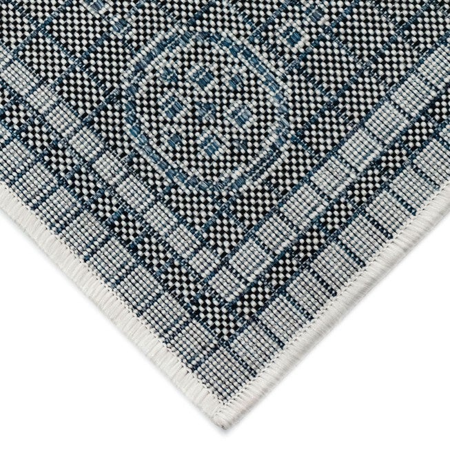 Liora Manne Carmel Shells Indoor/Outdoor Rug Aqua 23 inchesX7 feet 6 inches, , alternate image number null