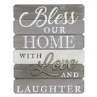 Bless our home with love and laughter Wall Art, GREY, hi-res image number null