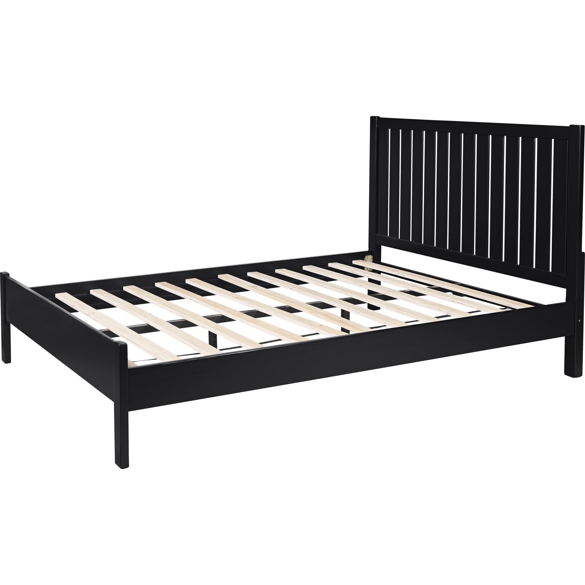 Graham Wooden Platform Bed in Black, Queen, BLACK, alternate image number 6