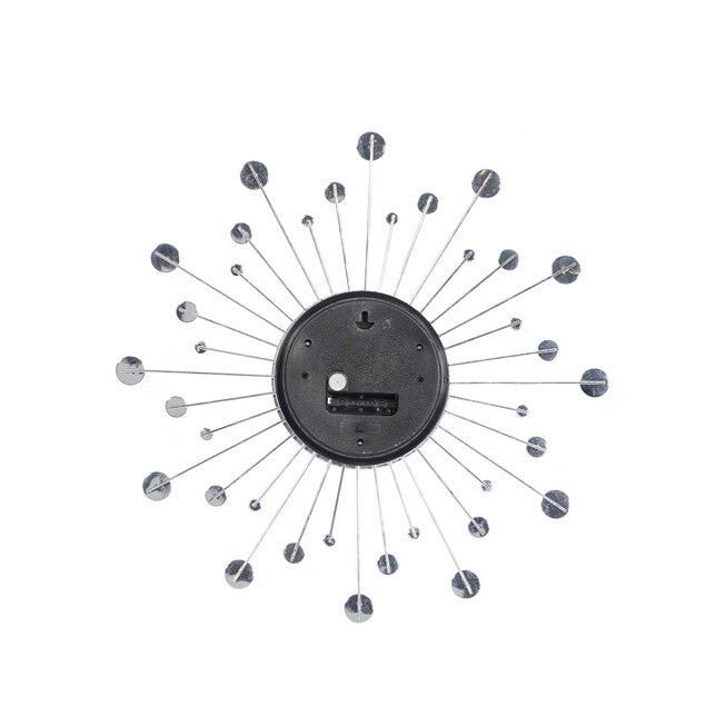 Silver Glam Metal Wall Clock, , on-hover image number 1