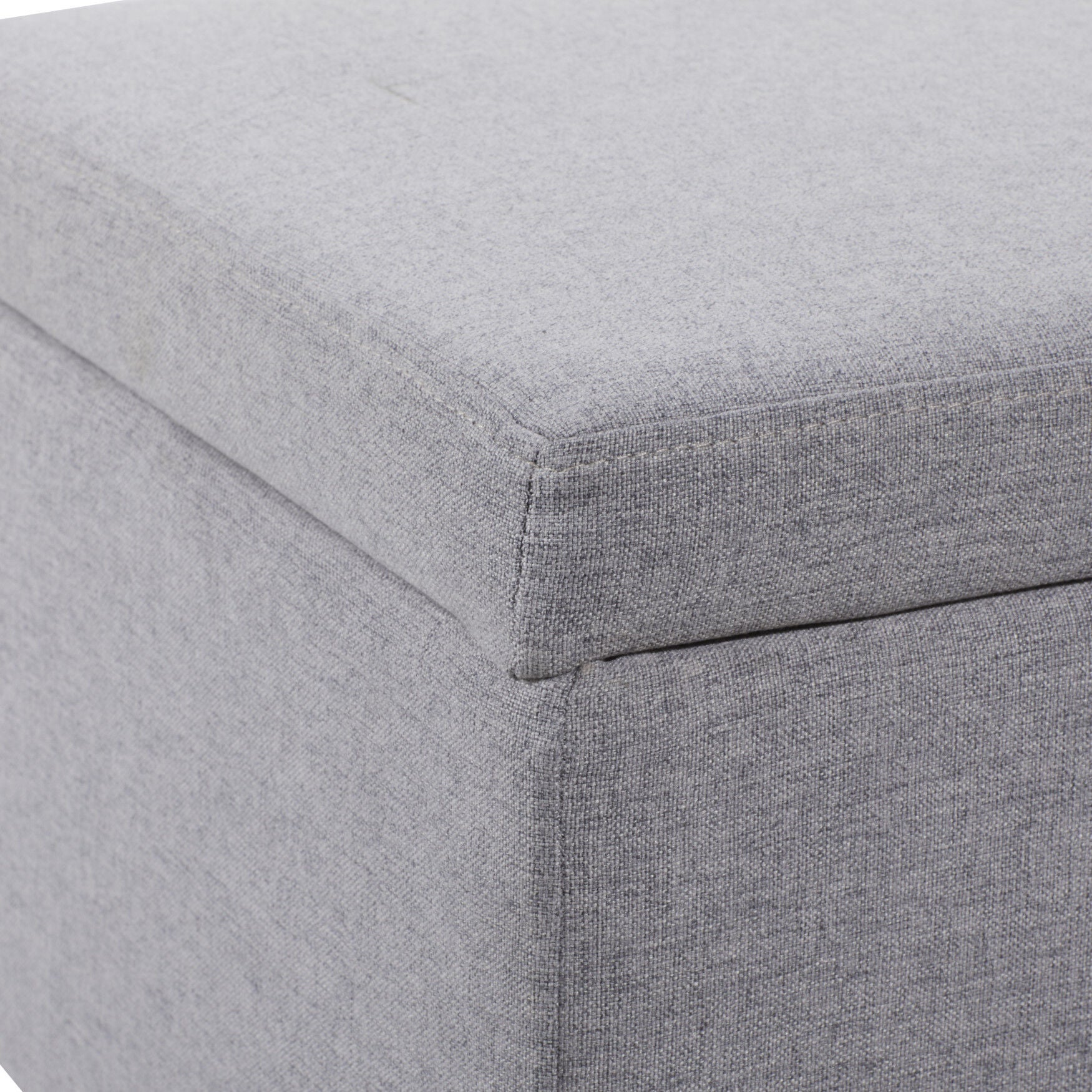 Modern Rectangular Gray Polyester Storage Bench Storage Bench, , alternate image number 5