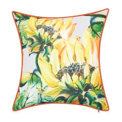 Indoor & Outdoor Sunflower Watercolor Reversible Decorative Pillow