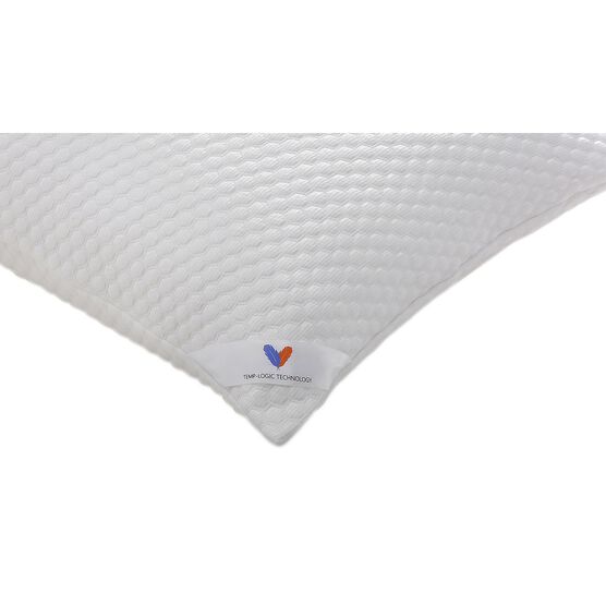 Cooling Knit Bed Pillow with Nano Feather Fill and Removable Cover, , alternate image number null