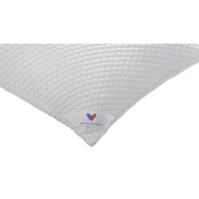 Cooling Knit Bed Pillow with Nano Feather Fill and Removable Cover, , alternate image number 3