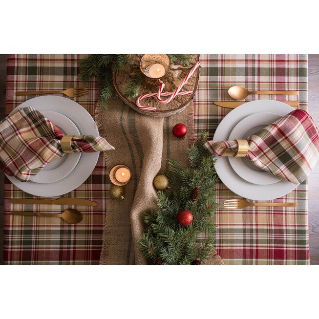 Give Thanks Plaid Napkin, Set of 6, , alternate image number null
