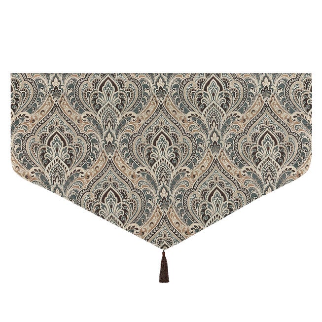 Maren Window Ascot Valance, CHOCOLATE, alternate image number 3