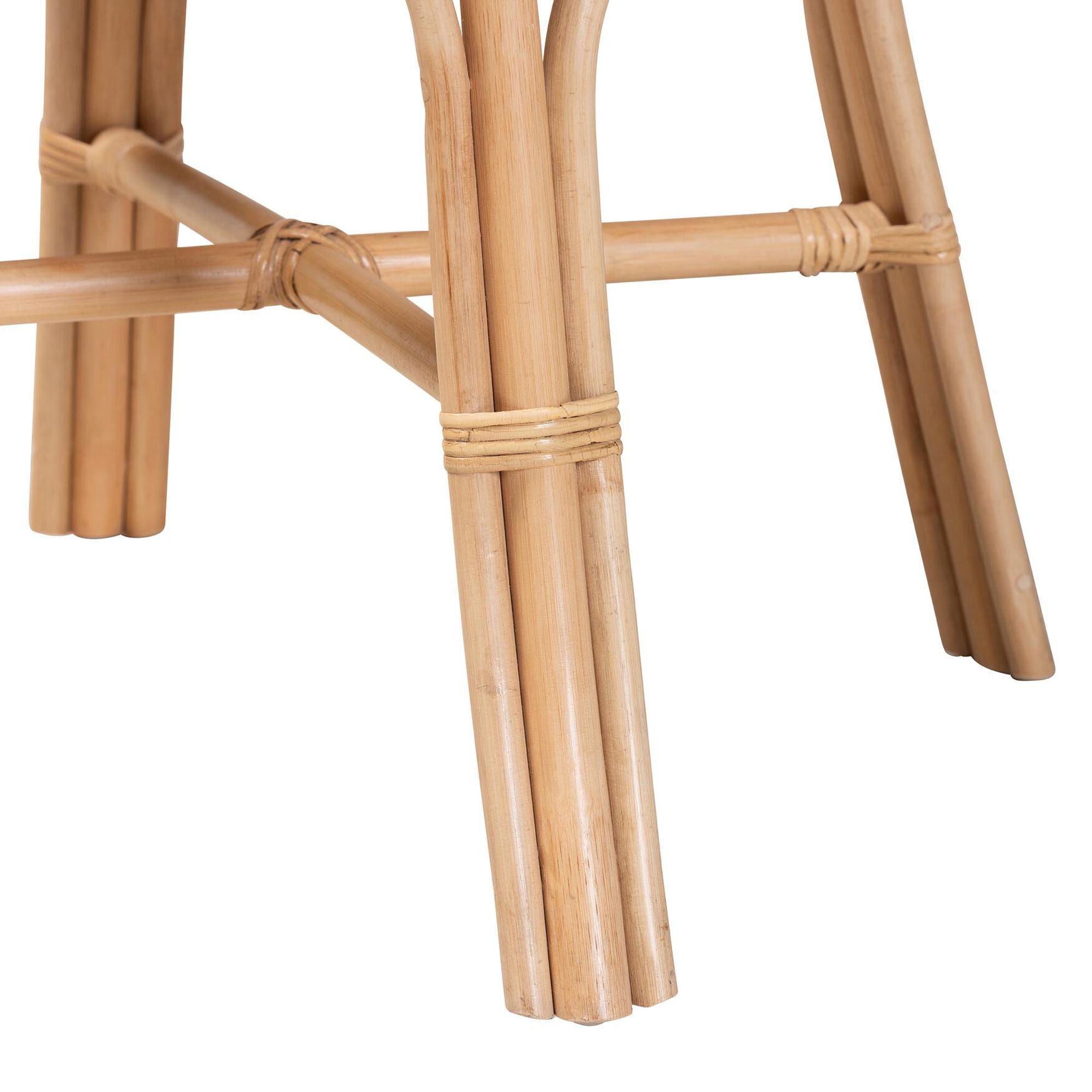 Palesa Modern Bohemian Two-Tone Black And Natural Brown Rattan Dining Chair, , alternate image number 5