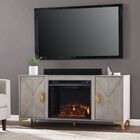 Lantara Electric Fireplace W Media Storage, GRAY, hi-res image number null