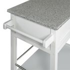 Cameron White Kitchen Cart With Granite Top, , alternate image number null