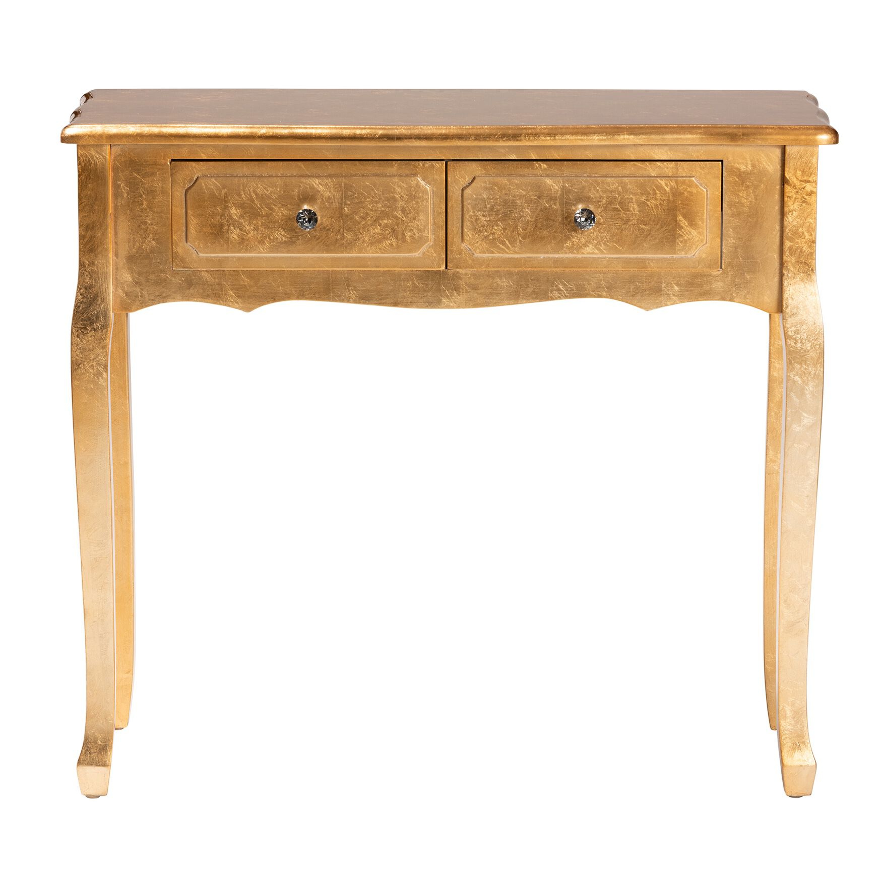 Newton Classic And Traditional Silver Finished Wood 2-Drawer Console Table, , alternate image number 6