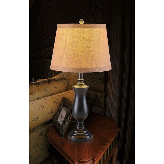 Black Resin 26" Table Lamp, , on-hover image number null