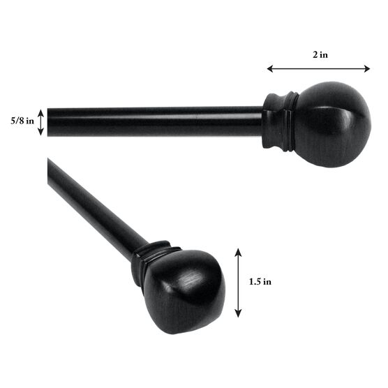 48"-86" Rod set with Ball Finial, , alternate image number null