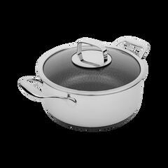 LIVWELL DiamondClad™ 6 Quart Hybrid Nonstick Stainless Steel Stock Pot and Lid, Dishwasher Safe, PFO