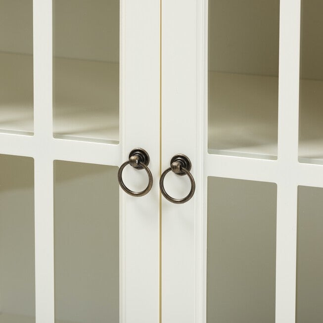 Kendall Wood And Glass Kitchen Storage Cabinet Furniture, , alternate image number null