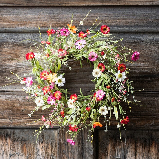 Mixed Floral Twig Wreath 22.5 inchesD, , alternate image number null