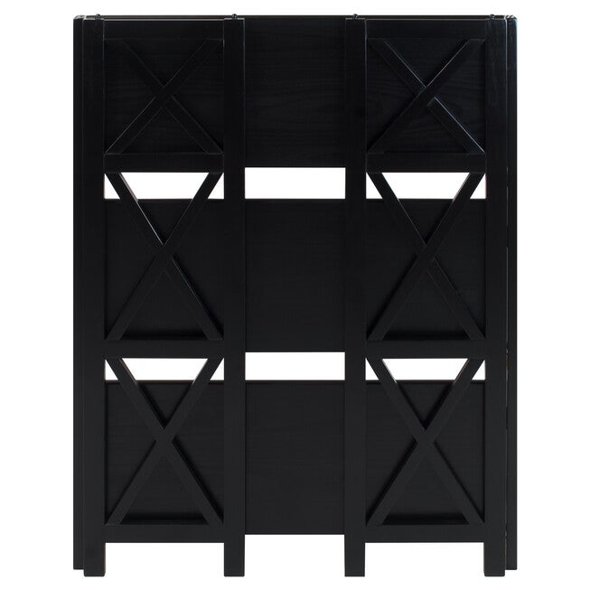 Montego 3-Shelf Folding Bookcase -Black, , alternate image number 2