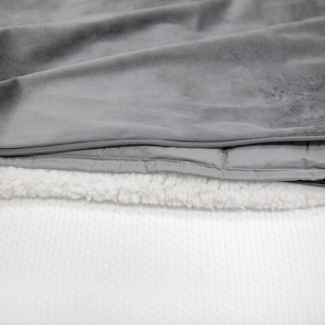 SensorPEDIC Serenity 15lb. Weighted Blanket with Removable Cover with Sherpa and Plush Fabrics, , alternate image number null