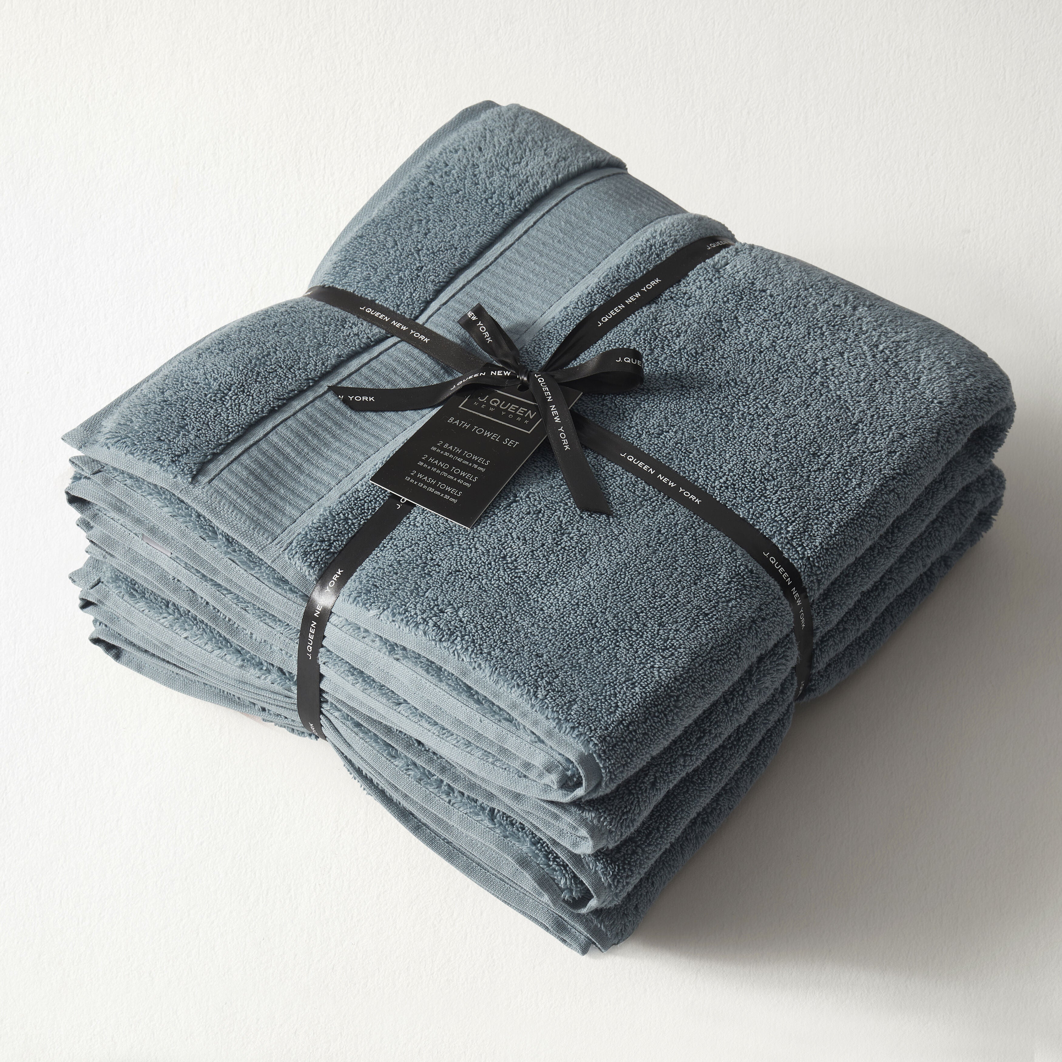 BELMORE 6PC. TOWEL SET, FRENCH BLUE, alternate image number 1