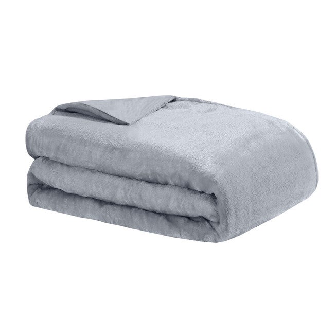 Crystal 15Lb Reversible Cooling Weighted 48X72 Blanket With Removable Cover Weighted Blanket & Cover, SILVER GREY, hi-res image number 0