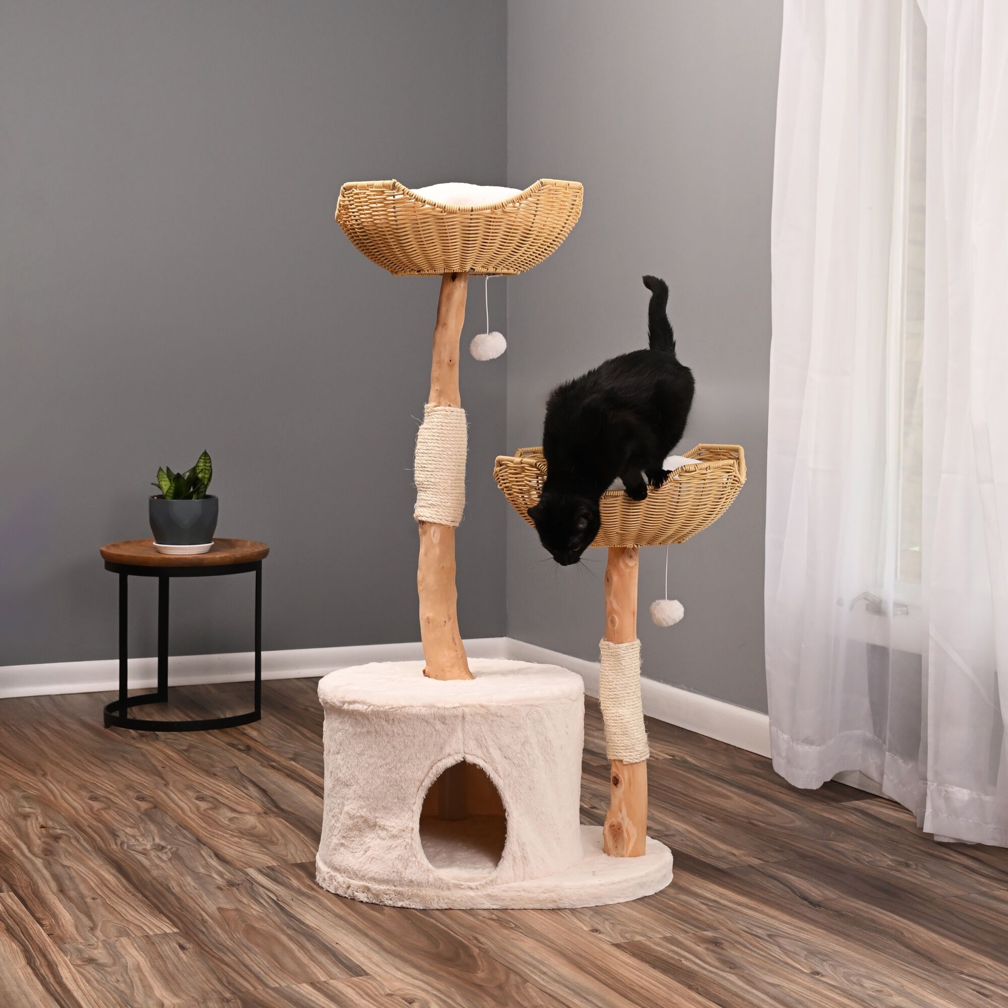 AMNI Cat Tree: The All-in-One Play and Rest Station, BEIGE, alternate image number 4