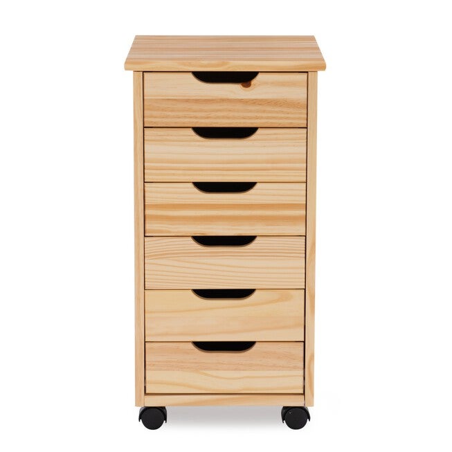 Croghan Six Drawer Rolling Storage Cart, , alternate image number 4
