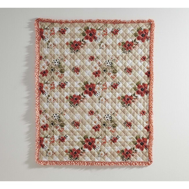 Wheatly Ruffled Gingham Quilted Throw Blanket, , on-hover image number null