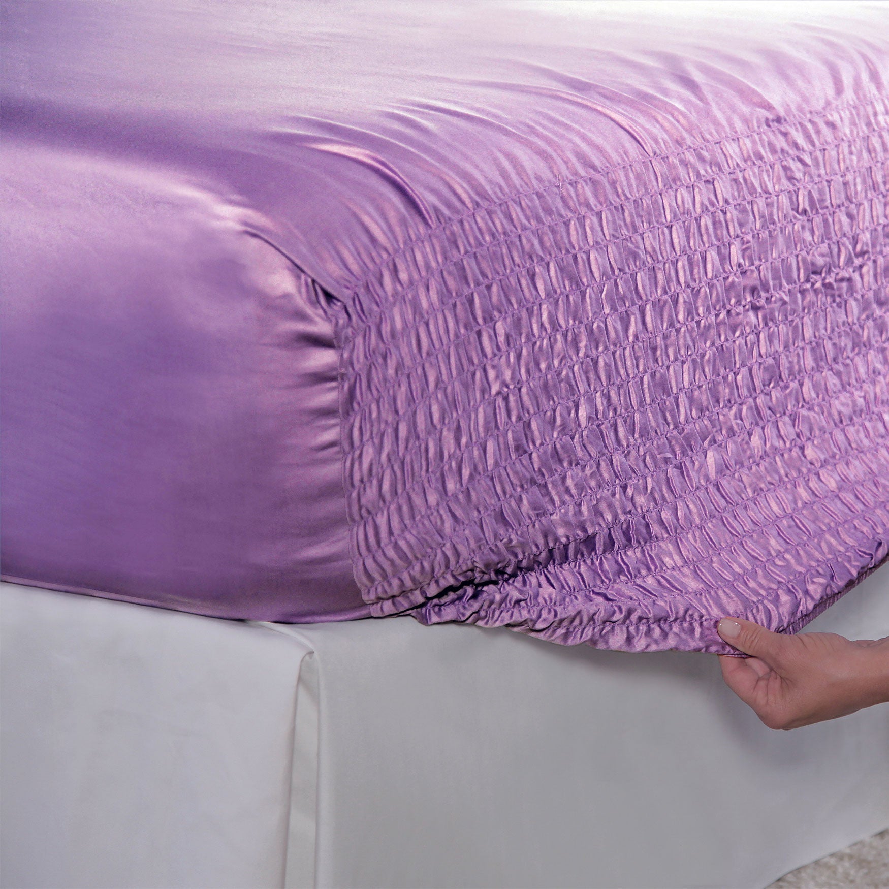 Bed Tite&trade; Satin Sheet Set, LILAC, hi-res image number 0
