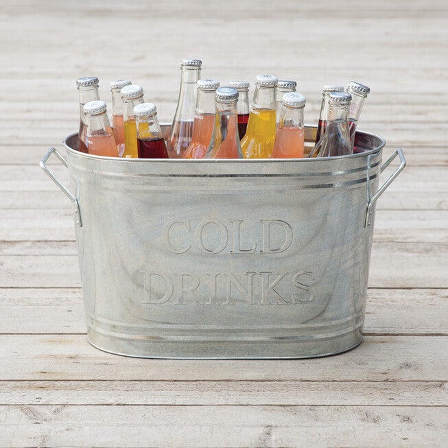 Cold Drinks Galvanized Metal Tub, , alternate image number null