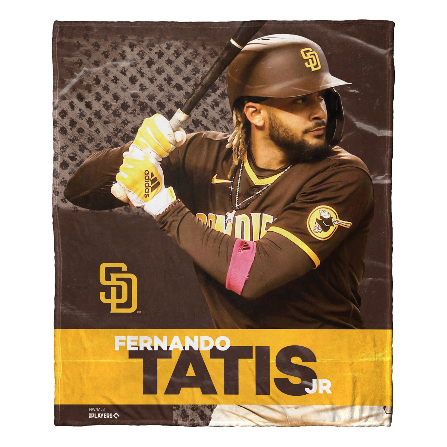 Mlb 575 Padres- Fernando Totis Jr&nbsp; Silk Touch Throw Blanket, MULTI, hi-res image number 0