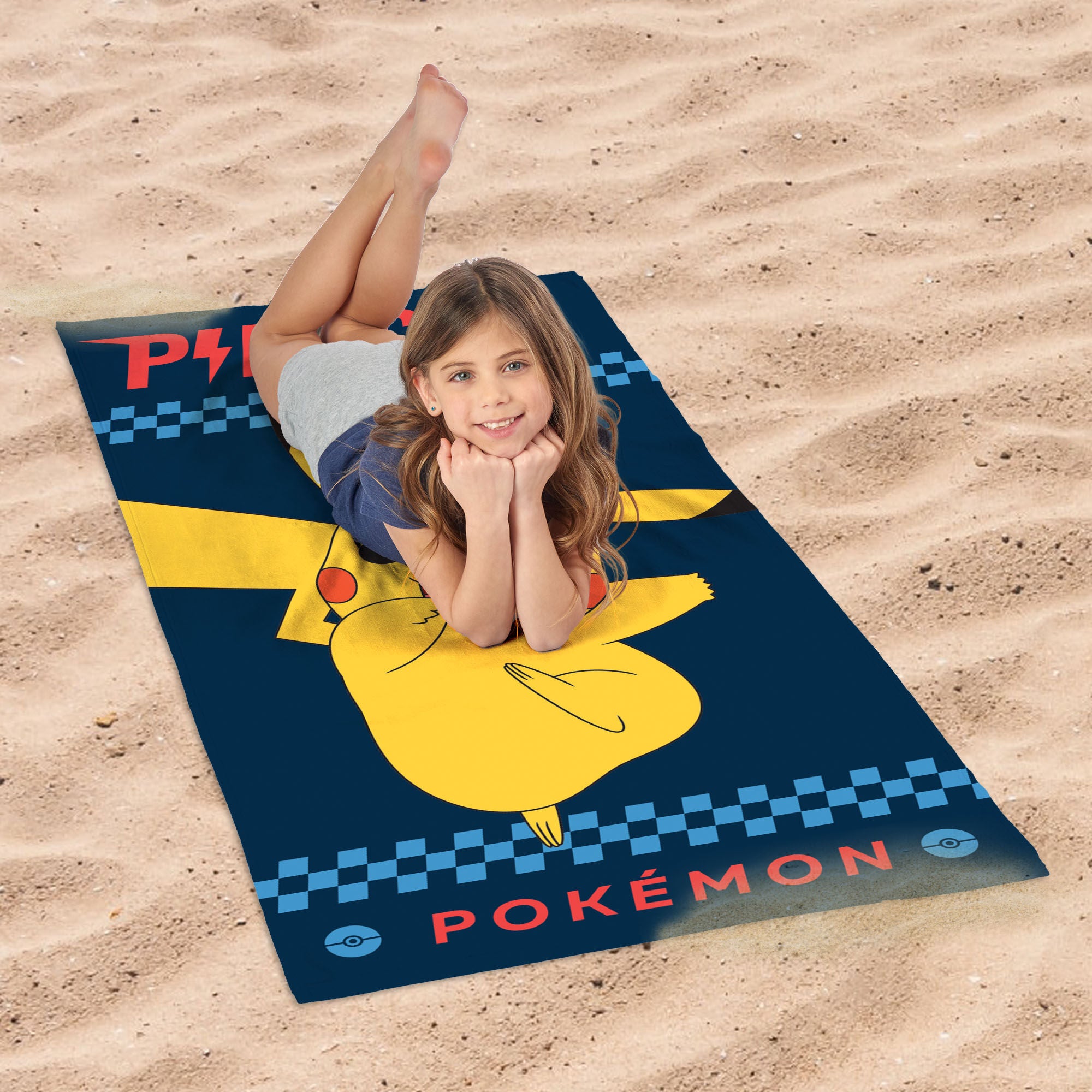 Pokemon Power Group Microfiber Beach Towel 30x60 inches, POKEMON, alternate image number 1