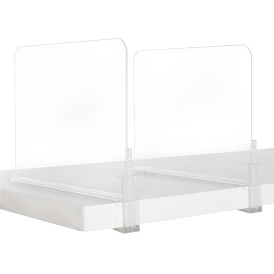 Acrylic Closet Shelf Divider And Separator For Storage And Organization In Bedroom, Bathroom, Kitchen And Office Shelve, Set Of 2, , alternate image number null