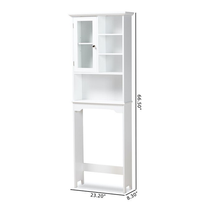 Campbell Wood Over The Toilet Bathroom Storage Cabinet Furniture, , alternate image number 8