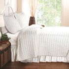 Ruffled Quilt And Pillow Sham Set, WHITE, hi-res image number null