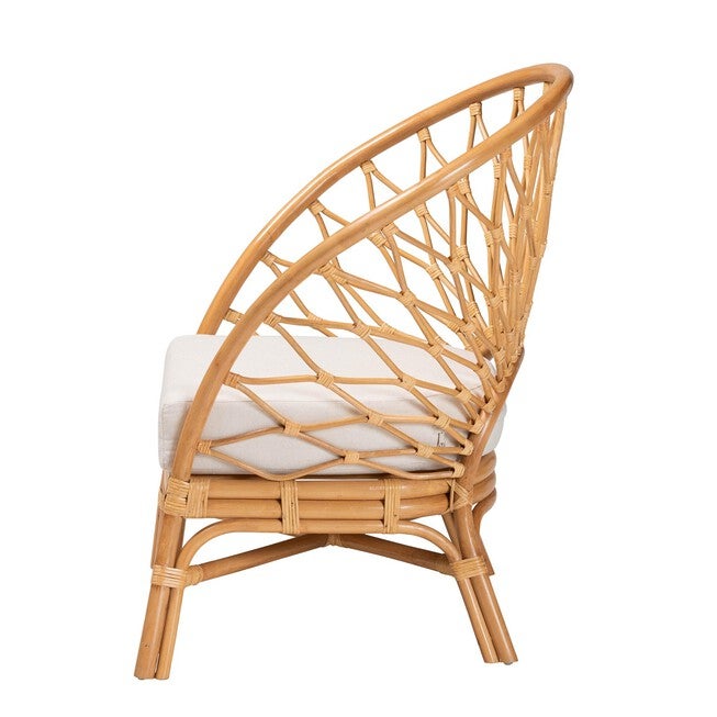 Emmeline Bohemian Honey Rattan Accent Chair, , alternate image number 2