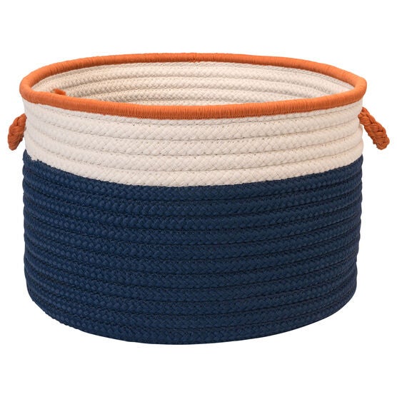Cali Stripe Navy Isle Basket, NAVY, hi-res image number null
