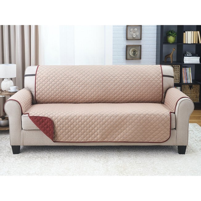 Solid Reversible Quilted Sofa Furniture Protector, , alternate image number 6