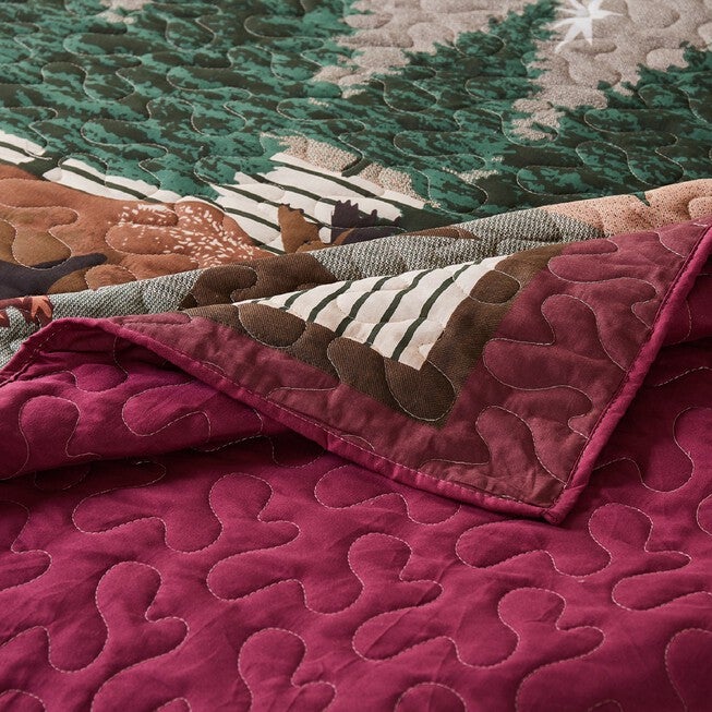 Moose Lodge Quilt And Pillow Sham Set, , alternate image number null