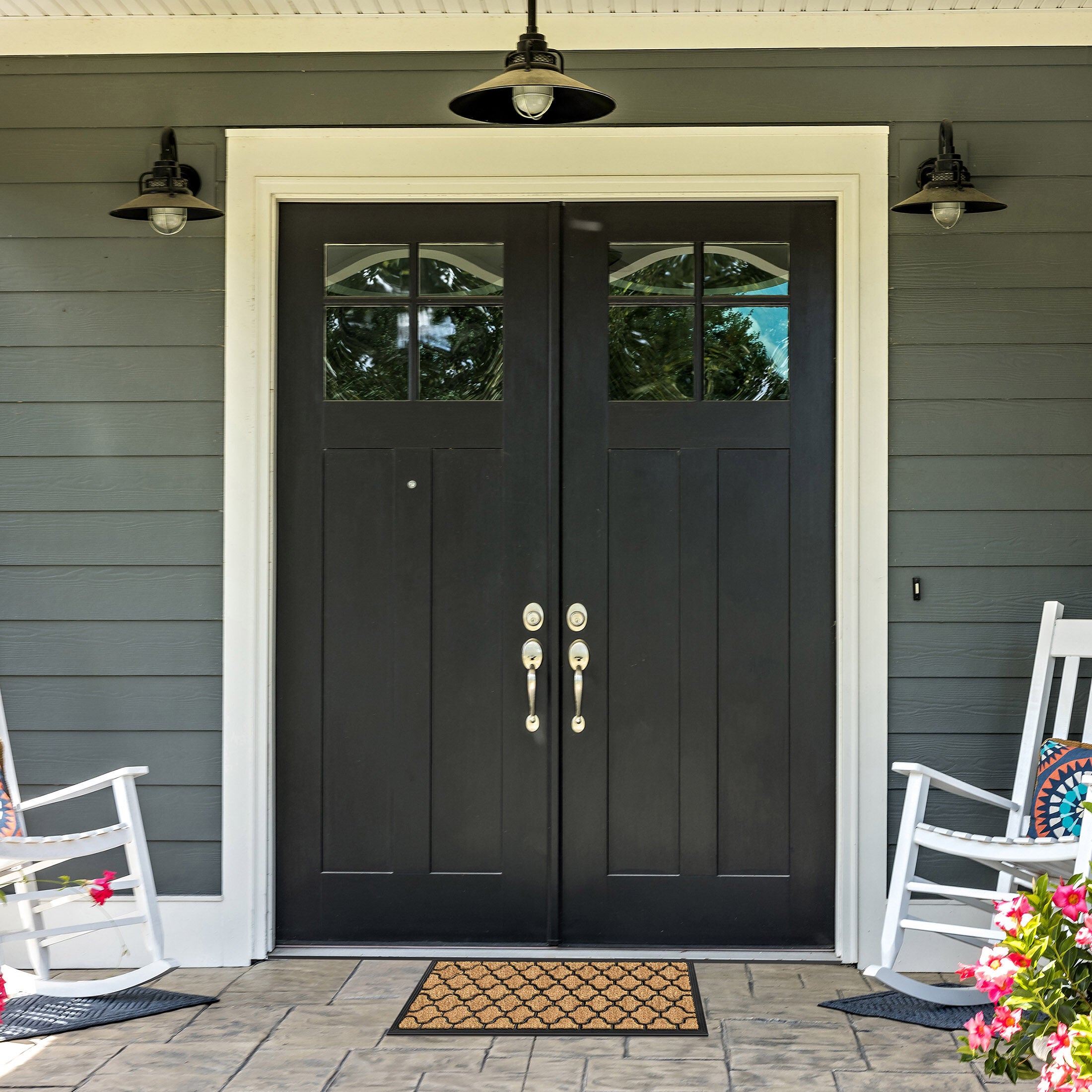 Coco Entrance Mat 18x30, HARLEQUIN BROWN, alternate image number 2