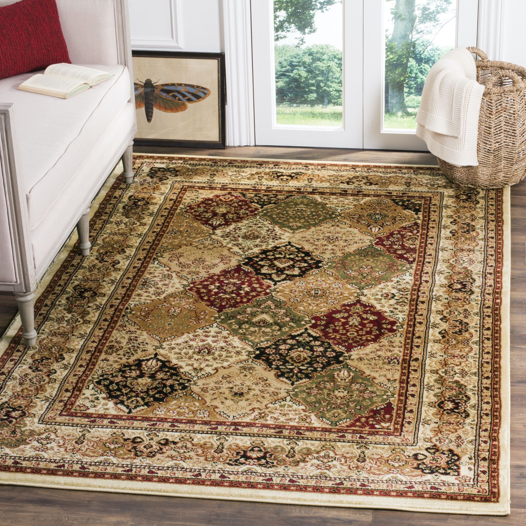 Lyndhurst 221 Multi / Ivory 5'-3 inches X 7'-6 inches Medium Rectangle Rug, , on-hover image number 1