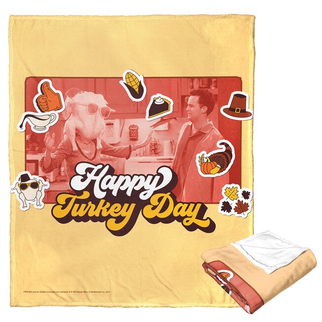 Wb Friends Turkey Head Silk Touch Throw Blanket, O, hi-res image number null