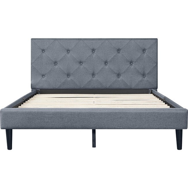 Monticello Platform Bed, Queen, Gray, GREY, alternate image number 3