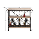 Natural Brown Industrial Metal Wine Storage, 31 x 48, , alternate image number null