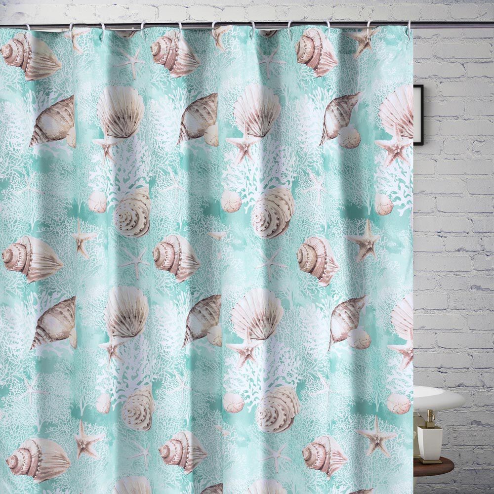 Ocean Bath and Shower Curtain, TURQUOISE, alternate image number 2