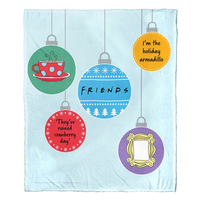 Wb Friends Quippy Ornaments Silk Touch Throw, , on-hover image number null