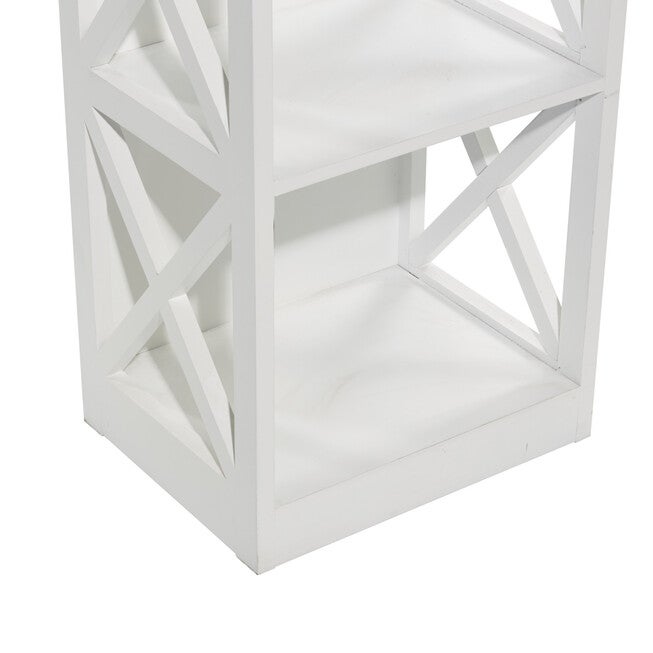 White Wood Traditional Shelving Unit, 40 inches x 16 inches x 12 inches, , alternate image number 5