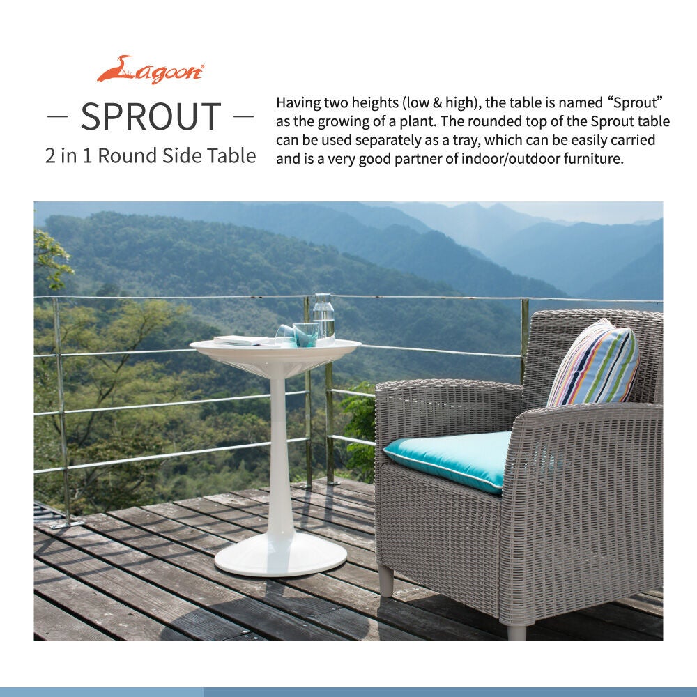 SPROUT 2 IN 1 SIDE TABLE, BLACK, alternate image number 4
