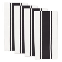 Classic Stripe Cotton Kitchen Dish Towel, Set 4